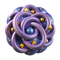 Abstract Cosmic Sphere Swirling Nebula with Stars and Orbs png