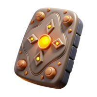 3D Render of Glowing, Ornate Device png