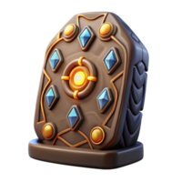 Mystic Relic Ancient Artifact with Glowing Gems png