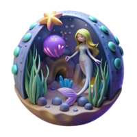 Enchanted Mermaid in Underwater Cave png