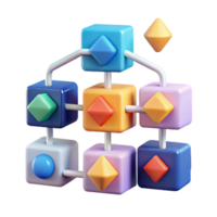 Interconnected System Modular Design, Network Structure, Data Flow Visualization png