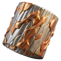 Abstract Metallic 3D Render Gold and Silver Textures png