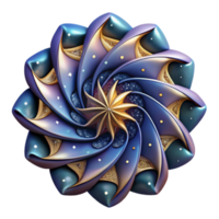 Abstract Swirl Mandala 3D Fractal Art png