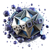 Abstract Geometric Structure 3D Model with Cubes and Spheres png