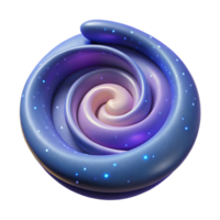 Cosmic Spiral 3D Render of Abstract Swirling Form png