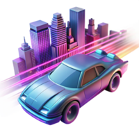 Retro City Racer 80s Speed, Neon Lights, and Urban Chase png