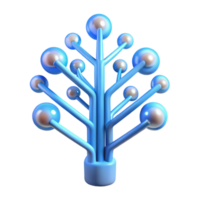 Abstract Network Tree Nodes, Connections, and Growth png