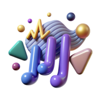 Abstract 3D Shapes, Colorful Design, Playful Geometry png