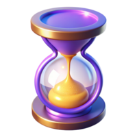 3D Render of a Colorful Hourglass Time, Measurement, and Flow png