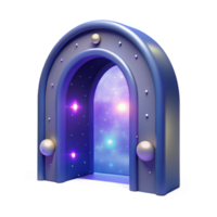 Celestial Archway A 3D Render of a Galactic Portal png