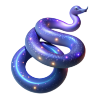 Cosmic Serpent A Digital Render of a Glowing, Celestial Snake png