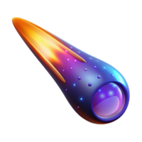 Cosmic Projectile A 3D Render of a Blazing Meteoroid png