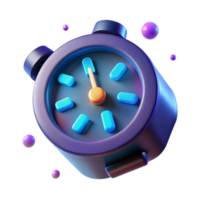 3D Render of a Stopwatch Time Management and Efficiency png