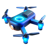 Advanced Drone Technology A Futuristic Design with Illuminated Propellers and Enhanced Safety Features png