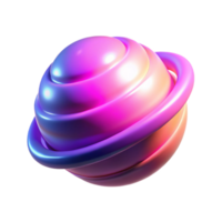 Abstract 3D Render of a Swirling, Gradient Sphere png