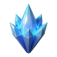 Luminous Blue Crystal Cluster A Digital Render of a Sparkling Gem png