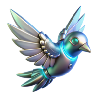Robotic Avian A Futuristic Digital Model of a Mechanical Bird in Flight png