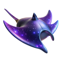 Cosmic Stingray A 3D Render of a Celestial Marine Creature png