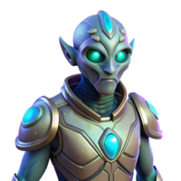 Alien Warrior in Futuristic Armor A 3D Render png