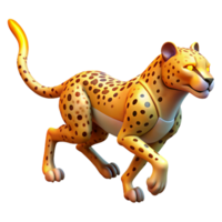 3D Render of a Cheetah in Motion png