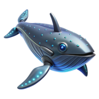 Futuristic Whale Digital Render of a Bio Mechanical Aquatic Creature png