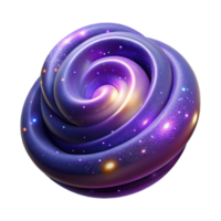 Cosmic Spiral A 3D Render of a Galaxy Inspired Swirling Orb png