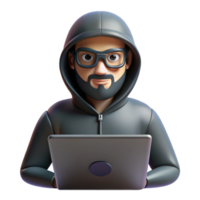 Anonymous Hacker 3D Render Cybersecurity, Digital Privacy, and Online Security png
