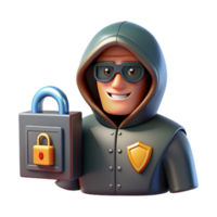 Cybersecurity Guardian Protecting Digital Assets with Advanced Encryption png