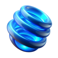 Abstract 3D Rendering Glowing Blue Torus Knot png