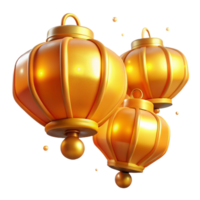Golden Lanterns Festive Illumination, 3D Render png