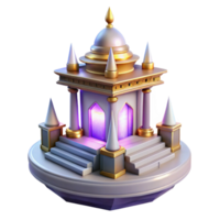 Enchanted Temple 3D Render of a Magical Shrine png