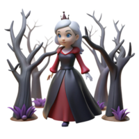 Digital Render of a Princess in a Dark Forest png