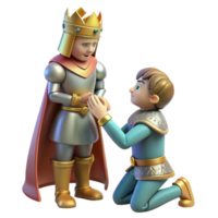 Digital Render of a King and a Knight A Royal Encounter png