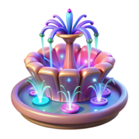 Enchanted Illuminated Fountain Fantasy Water Feature Design png