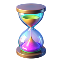 Abstract Hourglass Time, Measurement, Passage, Flow, Gradient, Sand, Glass, Colorful, Shiny png