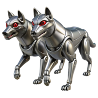Dual Robotic Canine Unit Advanced Mechanics and Design png