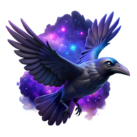 Cosmic Raven A Galaxy Soaring Bird png