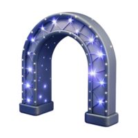 Luminous Archway Elegant Event Entrance with LED Lights png