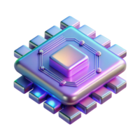 Advanced Microprocessor Technology Iridescent Circuitry and Innovative Design png