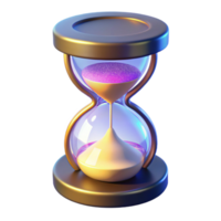 Glimmering Hourglass A 3D Render of Time's Passage png