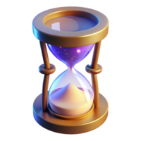 Cosmic Sand Timer A 3D Render of Time and Space png