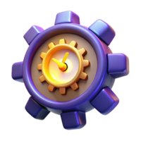 Time Management Gear Clock Icon, Productivity, Efficiency, Scheduling, Time Tracking, Workflow Optimization, Task Management, Project Planning, Deadline Management, Timekeeping png