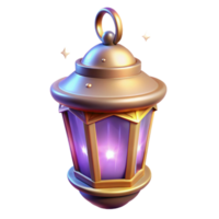 Glowing Lantern 3D Render of Magical Illuminated Object png