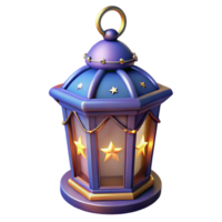 Enchanted Star Lantern 3D Render of a Festive Illuminated Lamp png