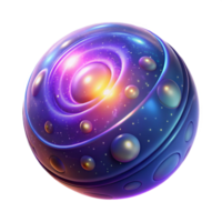 Cosmic Sphere A 3D Render of a Celestial Orb png