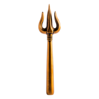 Ornate Vintage Trident Fork for Serving and Displaying Culinary Delights png