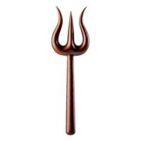Realistic depiction of a three-pronged pitchfork on a png