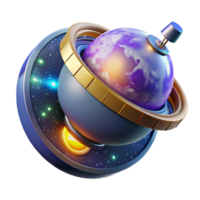 Cosmic Orb A 3D Render of Planetary Exploration png
