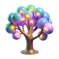 Luminous Orb Tree A Decorative Illuminated Sculpture png