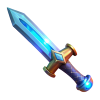 Luminous Fantasy Sword A 3D Render of an Enchanted Blade png